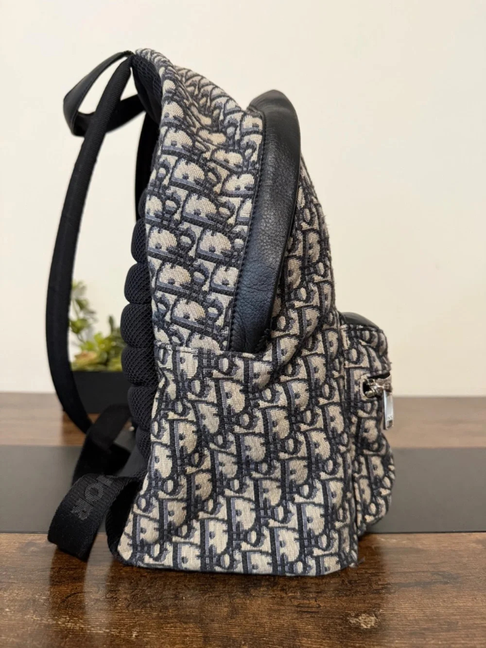 Dior Rider Backpack in Blue Oblique Canvas (MSRP $2900)